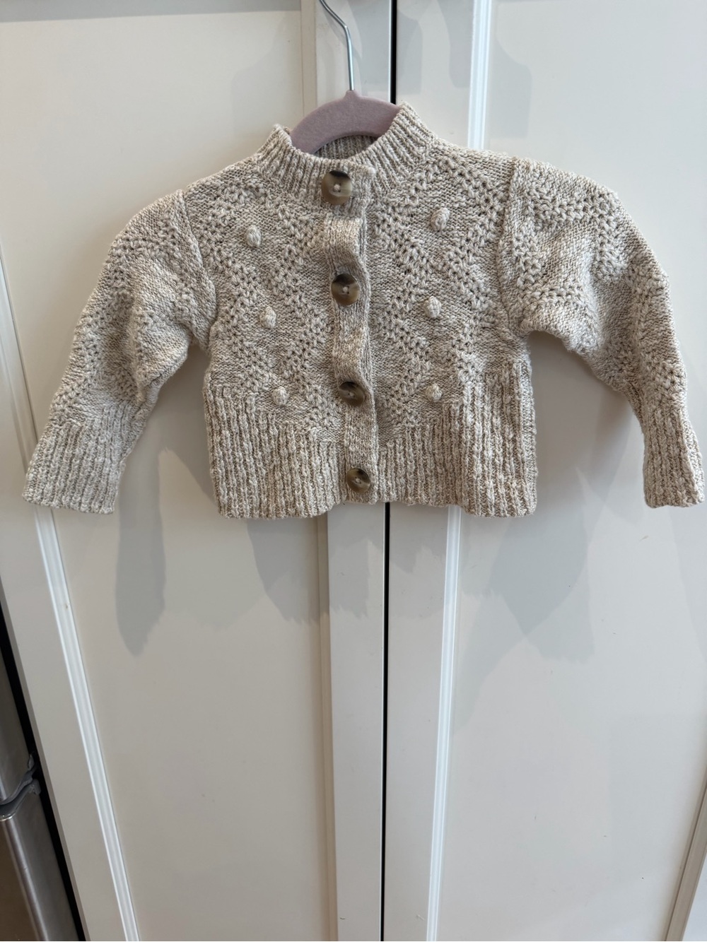 Lali 18m Kids Cream Knit Button-Up Cardigan